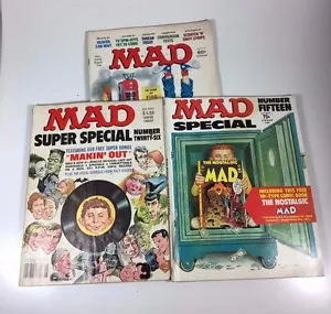 Mad Magazine 3 issues-Special 15, 26 + #206 Humor Magazines - Imagen 1 de 3