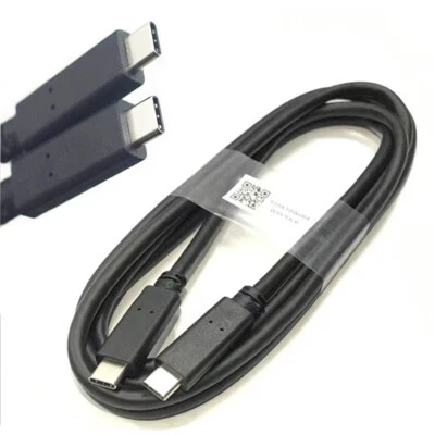 1M Dell USB 3.1 Typ C auf USB C (Gen 2) 5A Stecker Daten Ladekabel Kabel 2R4CW - Bild 1 von 3