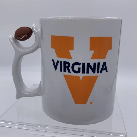 Vintage UVA University of Virginia Spinners Football Coffee Cup Mug Official Cover