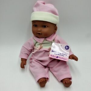 2008 Cititoy Baby Doll Brown Eyes Soft Body 12" African American Pink Outfit 