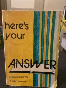 Here's Your Answer Robert J. Little Christian book 200 Contemporary Questions - Picture 1 of 5