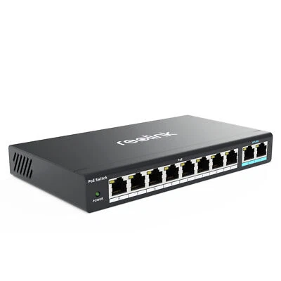 Reolink RLA-PS1 10-Port PoE-Switch 120W Leistungsbudget 8 PoE+-Ports Plug & Play - Bild 1 von 4