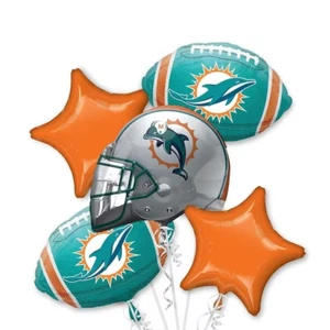 Miami Dolphins NFL Anagramm Ballon Blumenstrauß Geburtstag Deko Football Party - Bild 1 von 1