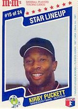 1987 (TWINS) M and M's Star Lineup #15 Kirby Puckett