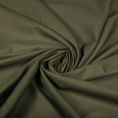 Olive Green Lino Puro Italiano Linen Sewing Fabric 3 yds 60" Polyester/Viscose - Image 1 of 4