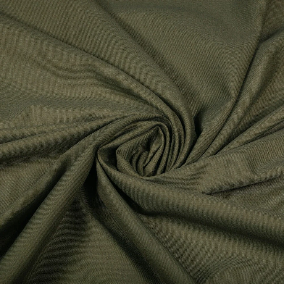 Olive Green Lino Puro Italiano Linen Sewing Fabric 3 yds 60" Polyester/Viscose - Image 1 of 4