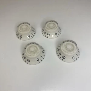 Gitarre Gibson LP Stil weiß Zylinder Hut Glocke Knöpfe 4er Set - Bild 1 von 4