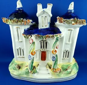 RARE ANTIQUE 1800s STAFFORDSHIRE England PORCELAIN Manor House Figure Figurine - Picture 1 of 12