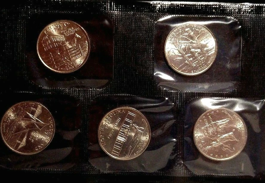 2001 D State Quarter Cello US Mint Set 5 BU CN-Clad Coins (I choose) - Image 1 of 2