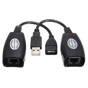 USB 2.0A CAT5 CAT5e CAT6 RJ45 Lan Módem Extensión Adaptador Cable Conversor GB - Imagen 1 de 3