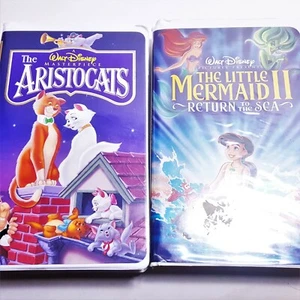 The Aristocats & Little Mermaid II Walt Disney Masterpiece VHS 1996 2000 Lot HTF - Picture 1 of 7