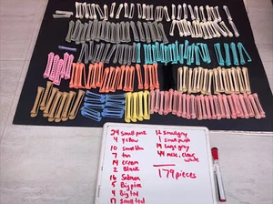 Huge Lot of 170+ Vintage Spin Swing Clip Perm Permanent Rods Curlers - Picture 1 of 7