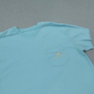 Southern Marsh Shirt Mens Large Graphic Pocket Tee Short Sleeve Blue Flawed