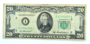 Series 1950-B $20 Federal Reserve Note FR.2061-I - Picture 1 of 2