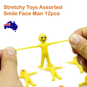 Stretchy Toys Smile Face Man Kids Birthday Party Decompression Anti Stress 12pcs - Picture 1 of 4