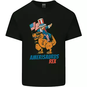 Amerisaurus T-Rex Dabbing Uncle Sam USA Kids T-Shirt Boys Girls - Picture 1 of 77