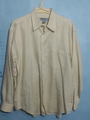 Camisa social Mondo di Marco masculina amarela com botões feita na Itália tamanho médio - Imagem 1 de 4