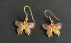 Vintage Enamelled Butterfly Earrings