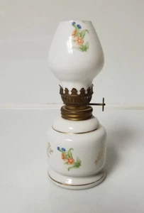 Vintage Hurricane Lamp Floral wales japan hand painted  - Picture 1 of 6