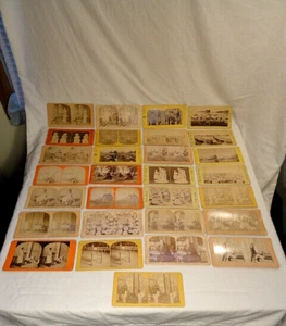 29 Vtg Stereoscope Viewer Cards Pres. McKinley, Battle of Manila, Russia+ MORE - Picture 1 of 12