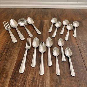 Lot of 16 Sant Andrea Verdi Stainless Flatware Glossy Place And Serving Pieces - Picture 1 of 21