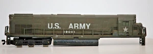 HO SCALE TRAIN RAILROAD ENGINE LOCOMOTIVE US ARMY MILITARY 89001 Parts or Repair - Picture 1 of 14