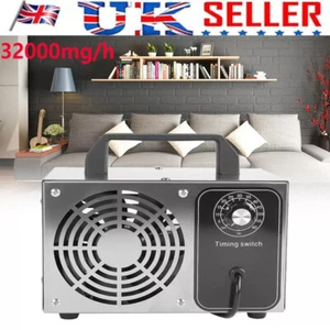 Generator Home Industrial Machine Air Purifier Ozonizer Ozonator 32000mg/h UK~ - Picture 1 of 12