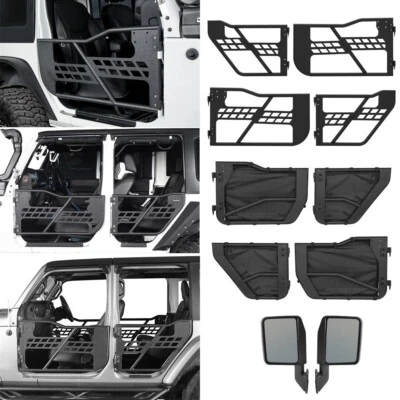 Hooke Road Tube Half Doors or Mirriors for Jeep Wrangler & Gladiator 1997-2025 Foto 1 de 4