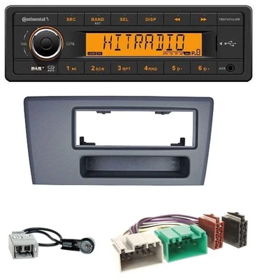 Continental 1DIN DAB MP3 AUX USB Autoradio für Volvo S60 S70 C70 V70 00-03 dunke - Bild 1 von 4