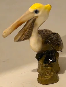 Vintage Hagen Renaker? Pelican Bird Miniature Ceramic Figurine 2.5" - Picture 1 of 9