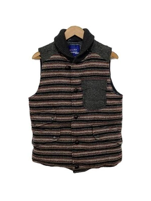 JUNYA WATANABE OMME des GARCONS MAN Down Vest S Wool GRY Border WL-V401 - Image 1 of 4