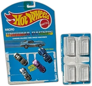 Hot Wheels Micro Chroma Racers Vette Pack 1989 Mattel Chrome Diecast Set - Imagen 1 de 11