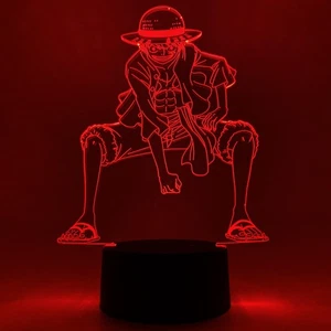 Luffy One Piece – Anime Lamp Figure Night Light, 16 Color RGB LED – 3D Anime ... - Bild 1 von 7
