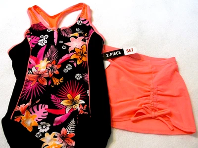 ZeroXposur 1 изделие купальник и плавать юбка девочек sz S 7-8 новый с Ярлыками $48.00 - Изображение 1 из 4