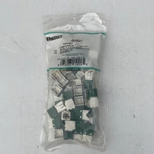 (24-PACK) GENIUNE Panduit CJ688TGGR-24 Mini-Com TM6 Plus Jack Module, Green - Afbeelding 1 van 6