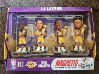 **MUY RARO LA Lakers 1/5000 (Kobe, Shaq, Fisher, Fox) Campeones de la NBA Magnéticos MiniBOBS Foto 1 de 4