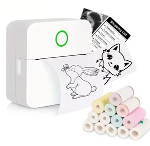 Portable Mini Printer Pocket Thermal Sticker Maker Bluetooth Inkless Printer - Picture 1 of 7