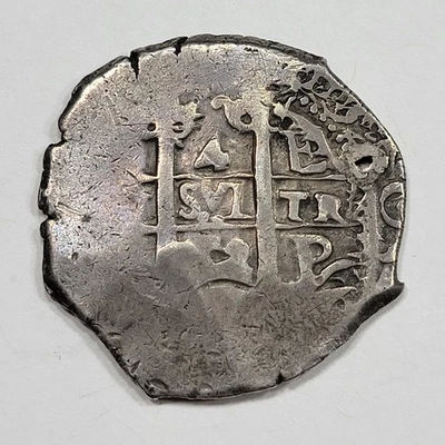 1658 Cob 4 Reales Potosi Bolivia DATED Assayer E 13.6g Pirate Age Silver *K809 - Image 1 of 4