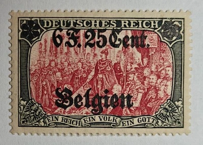 ESF Belgium Stamps Collection: German Occupation Belgium N25 1918 MH OG SCARCE - Image 1 of 2