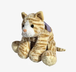 Infradito Mary Meyer vintage arancione tabby gatto peluche 2001 bello - Foto 1 di 9