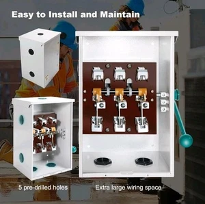 200A Generator Transfer Switch, 200 Amp Manueller Transfer Switch, 3P 120/240V-Volt - Bild 1 von 23