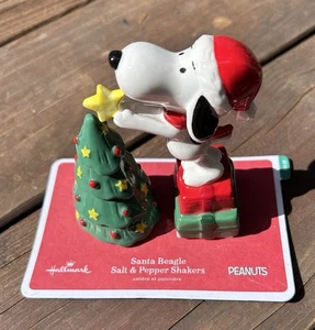 Coctelera de sal y pimienta Peanuts Snoopy & Woodstock para decoración de árbol de Navidad nueva - Imagen 1 de 6