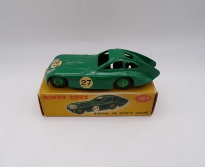 DINKY TOYS 163 BRISTOL 450 SPORTS COUPE GREEN VERY GOOD CONDITION BOXED. - Image 1 of 4