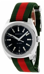 GUCCI YA142305 40MM Damenuhr rot und grün Nylon - Bild 1 von 5