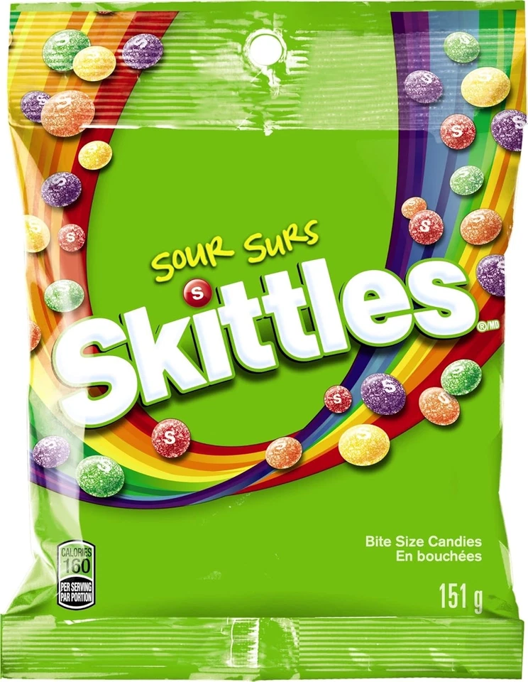SKITTLES SOUR 5,7 УНЦИЙ PEG СУМКА - Изображение 1 из 1