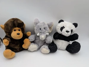 Monkey Ape Chimp Elephant Panda Plush Hand Puppet Lot Stuffed Animal toy - Picture 1 of 15