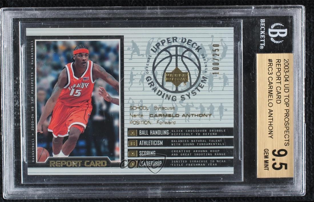 Upper Deck Carmelo Anthony Basketball Rookie Original Sports Upper Deck Carmelo Anthony Basketball Rookie Original Sports