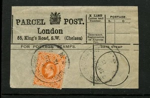 GB PARCEL POST KE7 ROYAL AVENUE KINGS ROAD 4d ORANGE 1912 - Picture 1 of 1