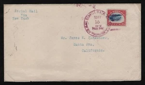 Scott C3, "Fast Plane” Touching Left Frame on May 15 1918 First Trip cover RARE! - Picture 1 of 3