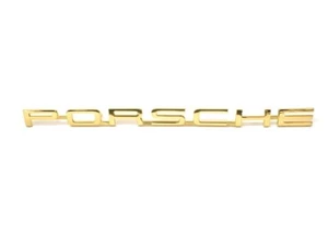 PORSCHE 356 B-T6 & C INSCRIPCIÓN EMBLEMA DORADO CON 2 TUERCAS 64455930106 OEM - Imagen 1 de 2